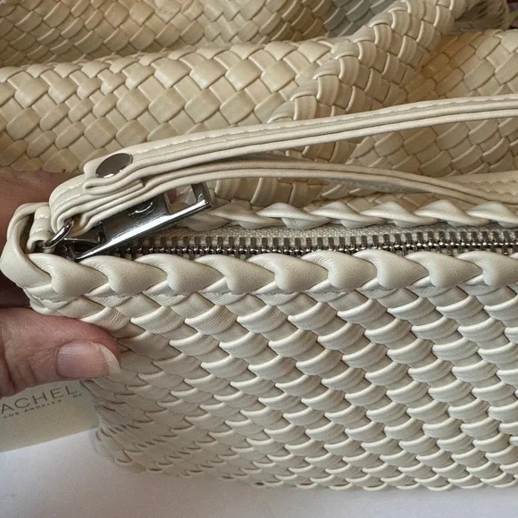 Rachel Zoe Cream Woven Women's Bag with Matching Wristlet - Picture 9 of 9